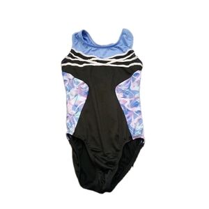 Freestyle Girls Dance Costume Gymnastics Leotard Size: 10/12 Rhinestone Purple
